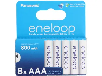 Panasonic eneloop - oplaadbare batterij 800mAh (8-pack) – kavel bij XL Auctions