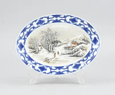 Chinese schaal, 23 x 17 cm – kavel bij Twents Veilinghuis