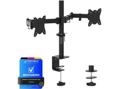 GRIFEMA GB2001-2 Dubbele Monitorstandaard 13-32 Inch – kavel bij XL Auctions
