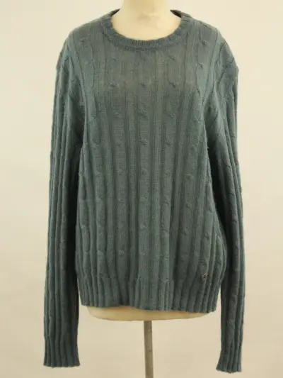 Gucci kabeltrui in blauwgrijs - maat L - Made in Italy - unisex – kavel bij De Kringwinkel, Antwerpen
