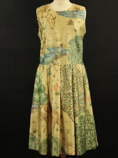 JUST IN CASE - Prachtige jurk met romantische natuurprint - Belgische designer – kavel bij De Kringwinkel, Antwerpen