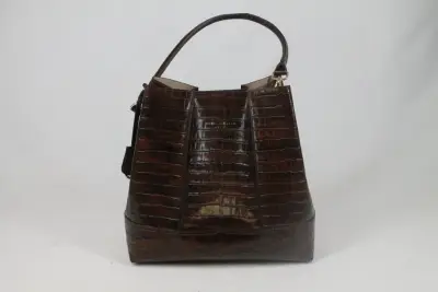 Bruine handtas Isabel Bernard Femme Forte Minette – kavel bij De Kringwinkel, Brecht