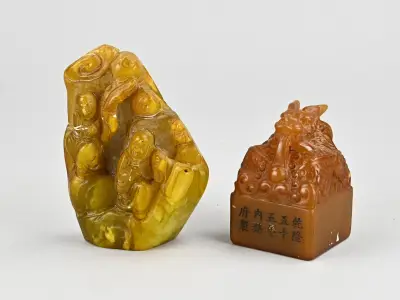2x Oud China (natuursteen) – kavel bij Twents Veilinghuis