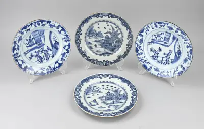 4x 18e Eeuws Chinees bord – kavel bij Twents Veilinghuis