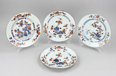 4x Chinees Imari bord Ø 23 cm – kavel bij Twents Veilinghuis