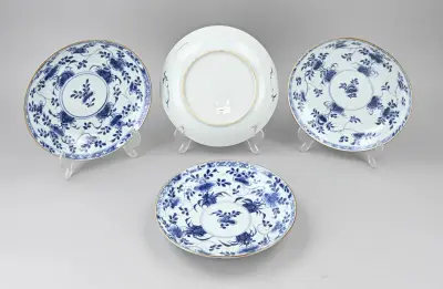 4x Chinees bord Ø 22,2 cm – kavel bij Twents Veilinghuis