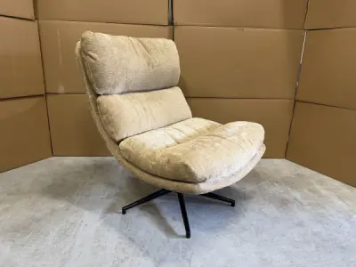Fauteuil Loma - Draaibaar - Weefstof - Bruin – kavel bij XL Auctions