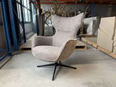 Fauteuil Muse (set van 2) - Draaibaar - Stof - Mocca – kavel bij XL Auctions