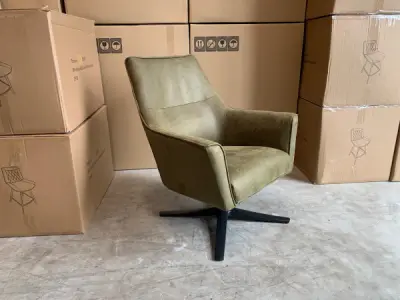 Fauteuil Bronz (2 stuks) Draaibaar - Microleder - Groen – kavel bij XL Auctions