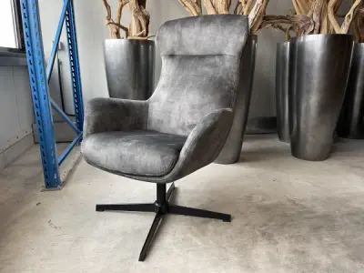 Draaifauteuil Wenen - Velours - Hunter - Groen – kavel bij XL Auctions