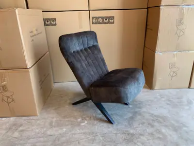 Fauteuil Denzi - Velours - Velvet - Groen - Donkergroen – kavel bij XL Auctions