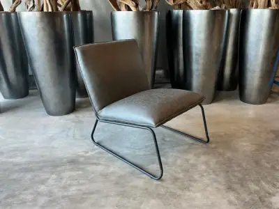Fauteuil Cas - Design - Lounge - Stof - Grijs – kavel bij XL Auctions