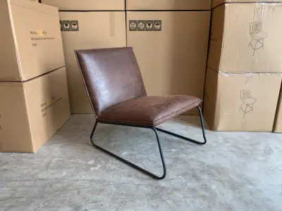 Fauteuil Cas (2 stuks) Lounge - Stof - Bruin - Donkerbruin – kavel bij XL Auctions
