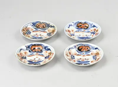 4x Imari schotel Ø 11,5 cm – kavel bij Twents Veilinghuis