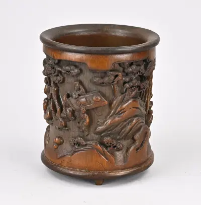 Brushpot (bamboe) – kavel bij Twents Veilinghuis