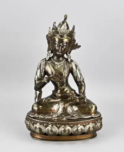 Tibetaans boeddha figuur, H 43 cm – kavel bij Twents Veilinghuis