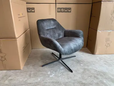 Fauteuil Risto 360 (2 stuks) Draaibaar - Velours - Groen – kavel bij XL Auctions