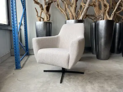 Fauteuil Arsenie (2 stuks) -Draaibaar- Boucle-Beige – kavel bij XL Auctions