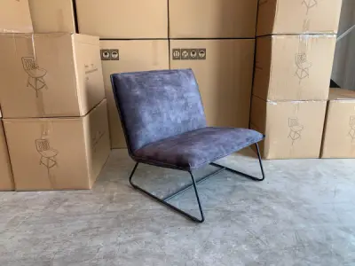 Fauteuil Casper (2 stuks) - Velours - Velvet - Antraciet – kavel bij XL Auctions