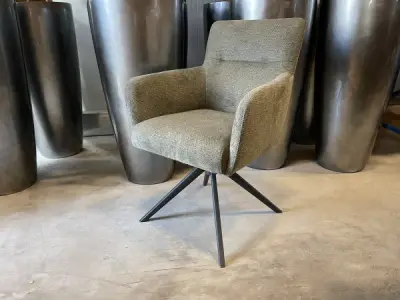 Eetkamerstoel Turner (set van 6) weefstof - groen – kavel bij XL Auctions