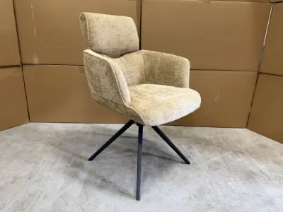Eetkamerstoel botanic (set van 4) - Stof - Bruin – kavel bij XL Auctions