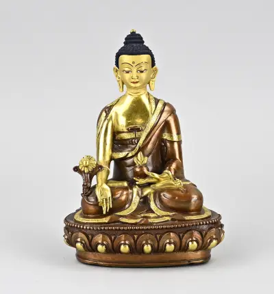 Bronzen boeddha, H 20,3 cm – kavel bij Twents Veilinghuis