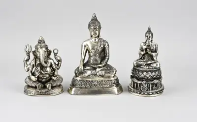 3x Diverse boeddha beeldjes – kavel bij Twents Veilinghuis