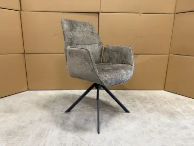 Eetkamerstoel Mellow (set van 6) - Stof - Taupe – kavel bij XL Auctions