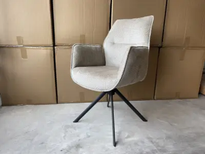 Eetkamerstoel Mellow (set van 6) - Stof - Desert – kavel bij XL Auctions