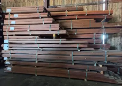 (186x) Terrasplanken Omniplex IPE hardwoodclips – kavel bij Auctim