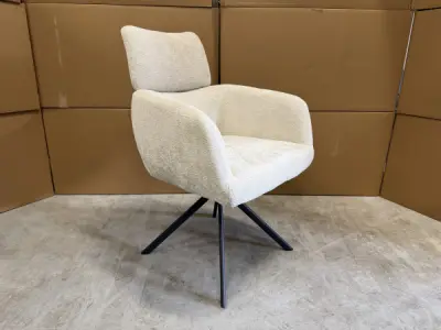 Hallan Armstoel (set van 4) - Weefstof - Linen – kavel bij XL Auctions