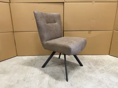 Stoel Janne (set van 6) Stof Geweven suède - Taupe – kavel bij XL Auctions