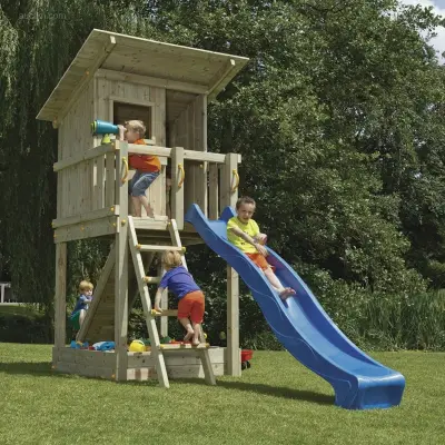 Speeltoestel Beach Hut Deluxe in grenenhout – kavel bij Auctim, Grobbendonk