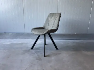 Eetkamerstoel Basko (set van 8) Stof- Groen – kavel bij XL Auctions