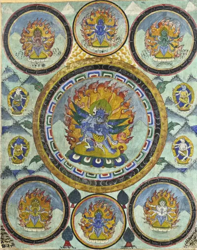 Thangka, 74 x 59 cm – kavel bij Twents Veilinghuis