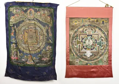 2x Thangka – kavel bij Twents Veilinghuis