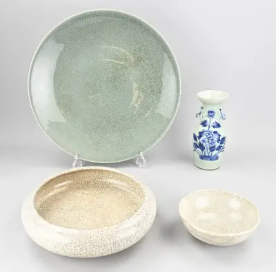 4x Chinees celadon – kavel bij Twents Veilinghuis