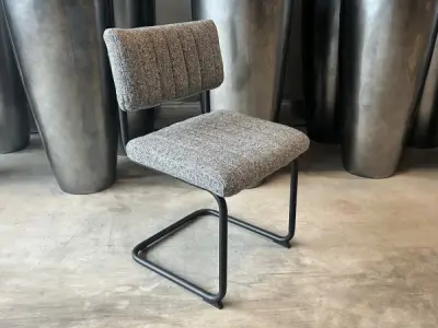 Eetkamerstoel Wicky (set van 6) Linnenstof - Donker Grijs – kavel bij XL Auctions