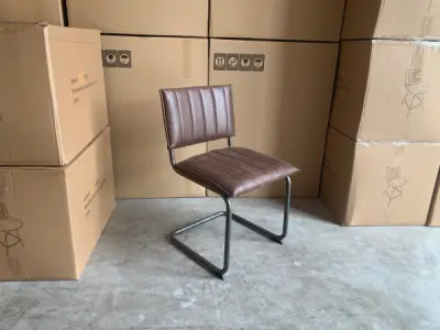 Stoel Dunk (set van 8) Stof - Bruin - Donkerbruin – kavel bij XL Auctions