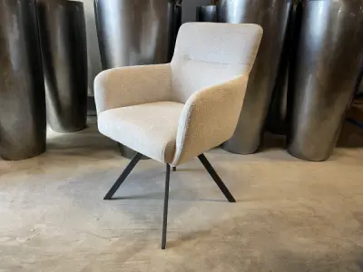 Eetkamerstoel Manur (set van 6) weefstof - Natural – kavel bij XL Auctions