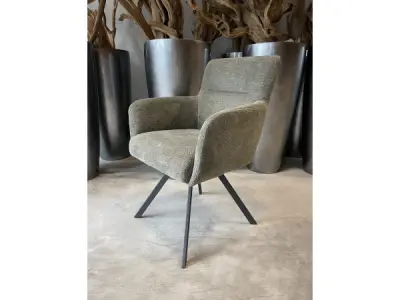 Eetkamerstoel Manur (set van 6) Microvezel stof - Groen – kavel bij XL Auctions