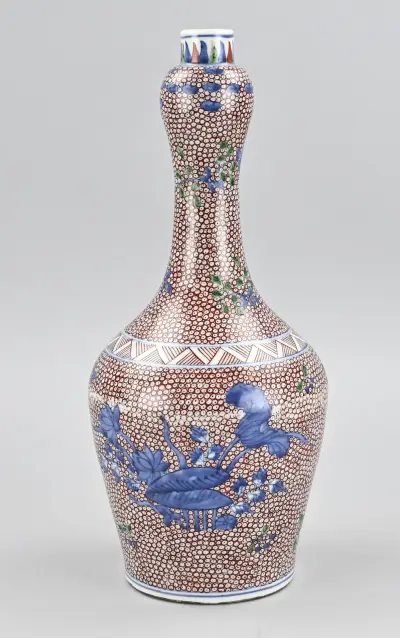 Chinese vaas, H 36 cm – kavel bij Twents Veilinghuis