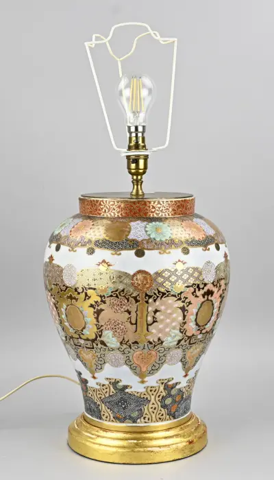 Satsuma lamp, H 60 cm – kavel bij Twents Veilinghuis