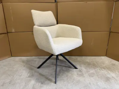 Ovion Armstoel (set van 6) - Stof - Naturel – kavel bij XL Auctions
