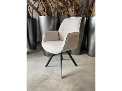 Eetkamerstoel Vigo (set van 6) weefstof-natural – kavel bij XL Auctions