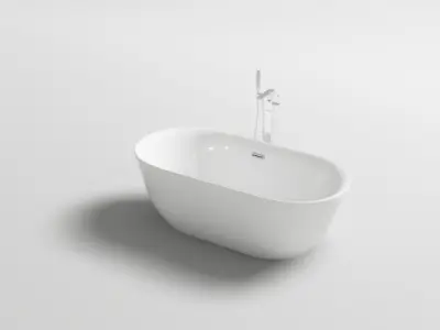 Vrijstaand bad Wit - 170x80x60cm - incl. drain & sifon – kavel bij XL Auctions