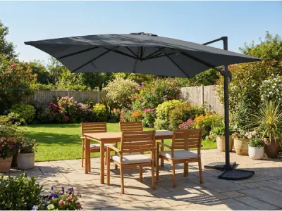 Hangende parasol Zwart 300x300 cm – kavel bij XL Auctions