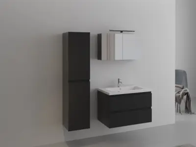 badkamermeubel incl. spiegel/kraan 60x46cm – kavel bij XL Auctions