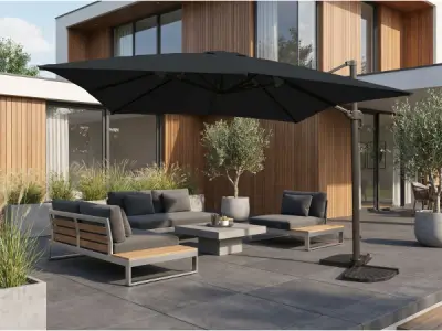 Hangende parasol Zwart 300x400cm – kavel bij XL Auctions
