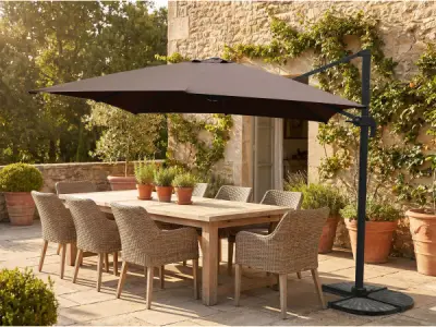 Hangende parasol Donkergrijs 300x400cm – kavel bij XL Auctions